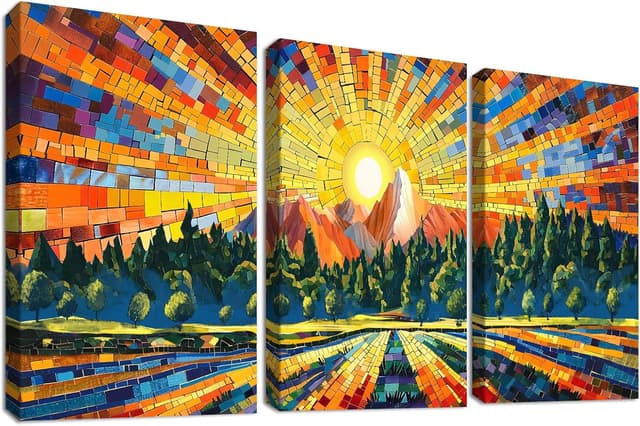 Imagen de Wooden Framed Canvas Wall Art Set 120cm en OfertitasTOP