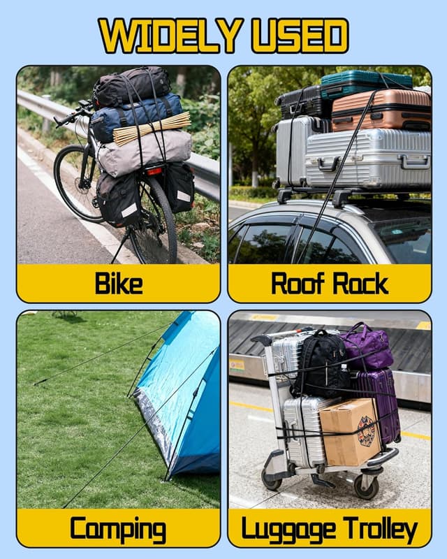 Thumbnail 6 de Adjustable Carabiner Bungee Cords 48 in