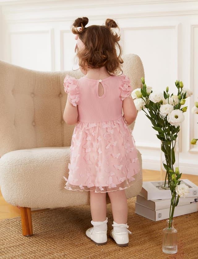Detalle 1 de PATPAT Manica Corta Baby Girl Tulle Pom Pom Party Dress