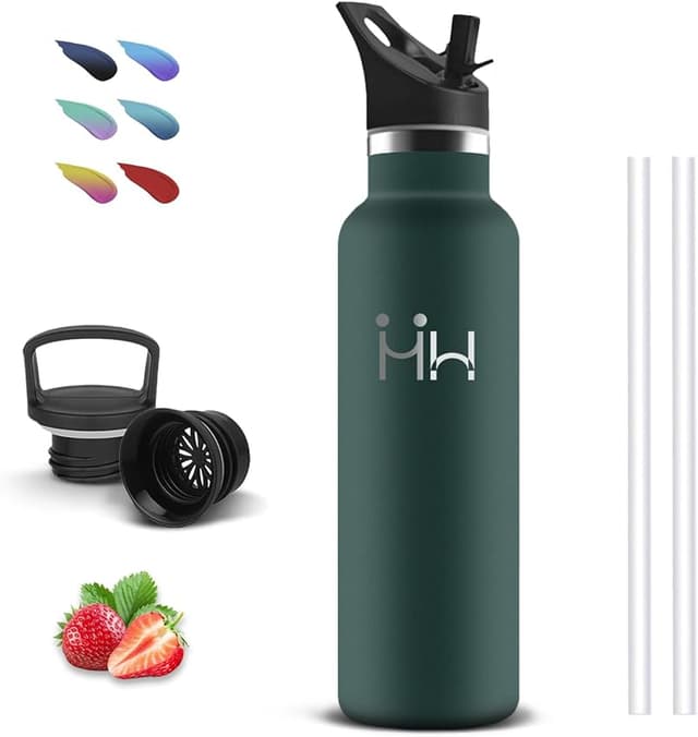 Detalle de Botella Agua Acero Inoxidable 500 ml para escuela y viaje 🚰