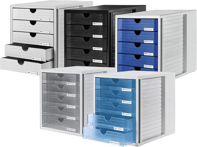 Detalle de HAN 1450-11 cajonera gris 5 cajones C4