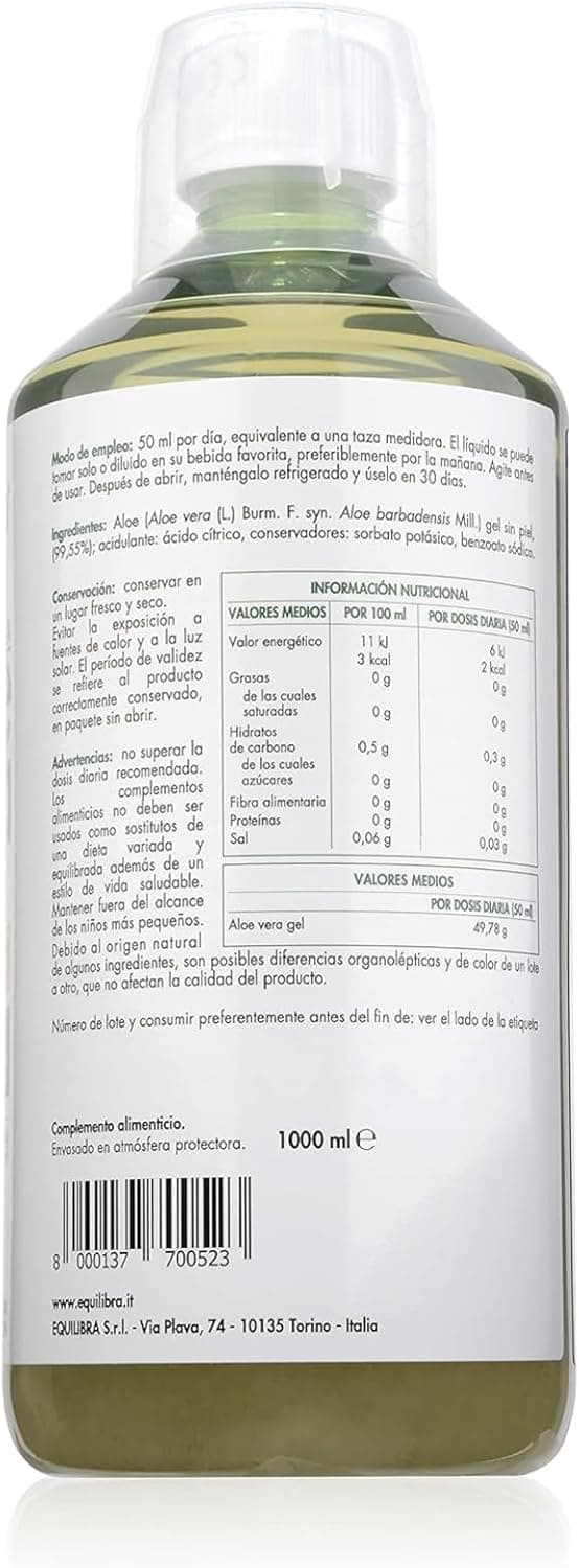 Thumbnail 5 de Equilibra Aloe Vera Extra 99.5% – Detox y Vegan 1L