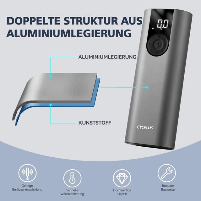 Detalle 1 de CYCPLUS Luftpumpe Max 150 PSI mit LCD