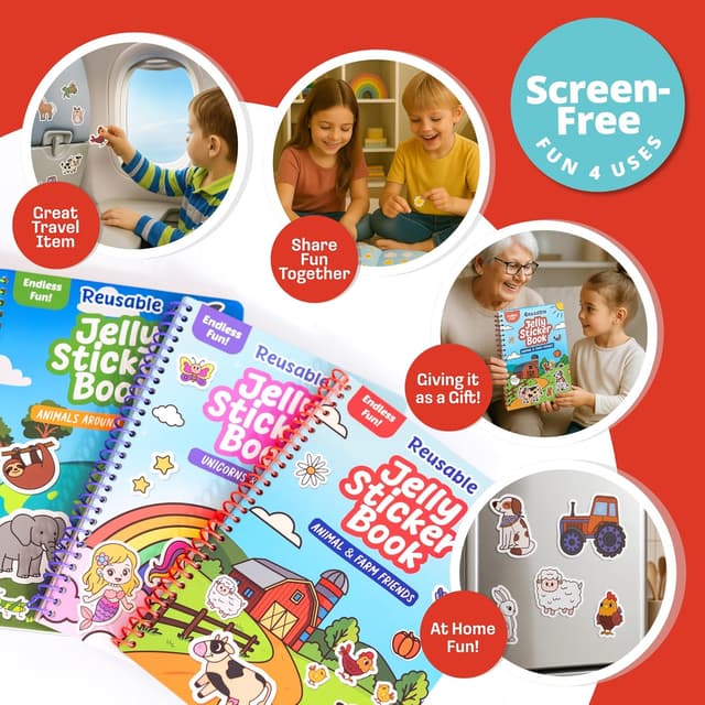 Thumbnail 6 de Creative Kiddos Reusable Sticker Book 50