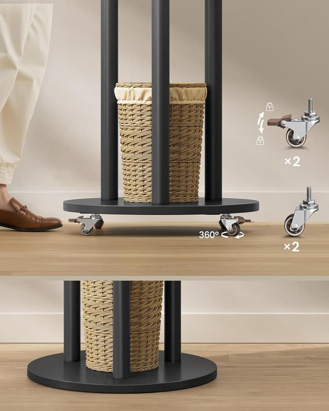 Detalle 2 de Attaccapanni VASAGLE da terra RCR023B01 con 11 ganci