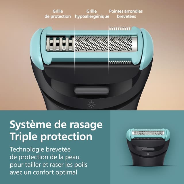Detalle 1 de Philips Bodygroom série 7000 BG7480/15 – tondeuse pour hommes à tête flexible 2D et rasage Triple protection