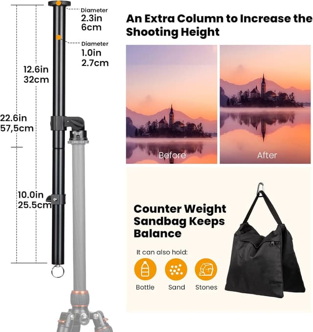 Thumbnail 5 de Tarion Brazo de extensión para trípode 12,6