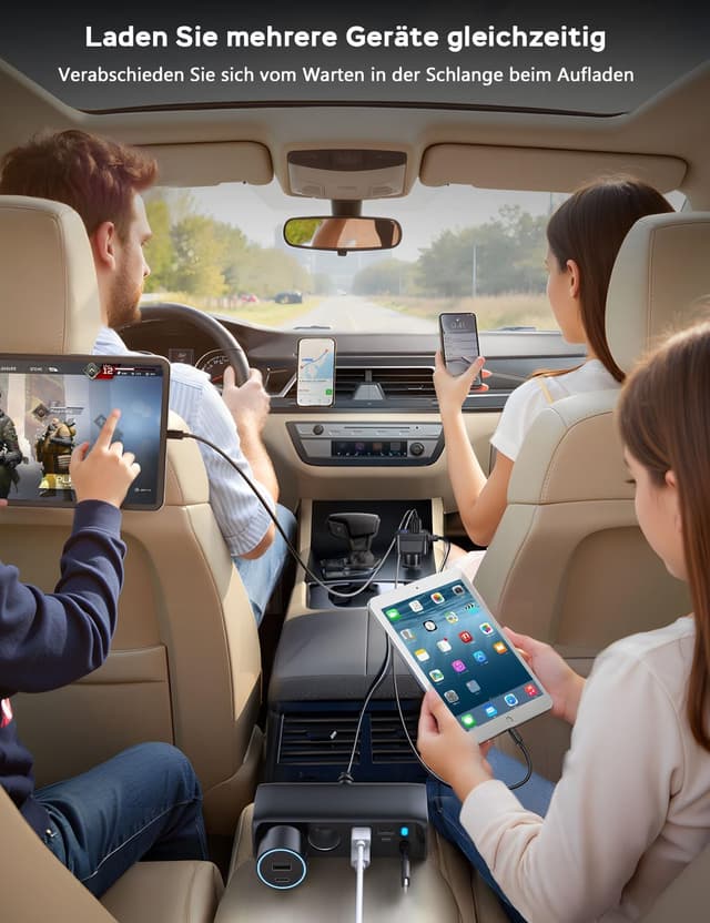 Thumbnail 6 de OOWOLF Retractable 9-in-1 Car Charger Adapter 148W