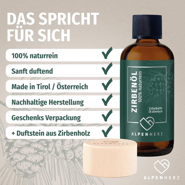 Detalle de Zirbenöl Alpenherz Zirbenöl 100 ml