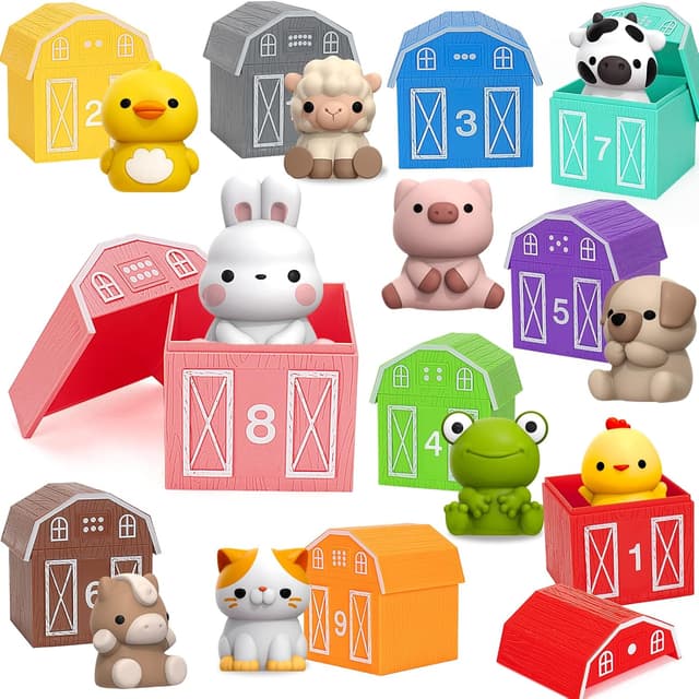 Imagen de Learning Toys 20pcs Montessori Farm Animals for Toddlers en OfertitasTOP