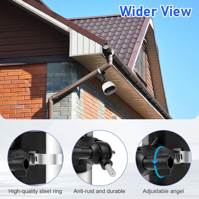 Detalle 2 de OFFCUP Supporto da parete regolabile per telecamere di sicurezza (2 pezzi) per Arlo Pro, Arlo Ultra, Arlo Go e altri modelli compatibili, nero