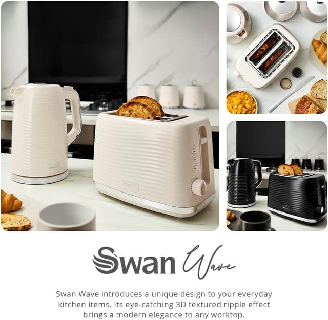 Thumbnail 5 de Swan ST19034CRM Wave 2-Slice Toaster