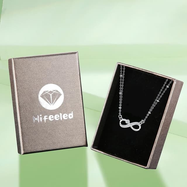 Detalle 2 de Sterlingsilber-Kette Infinity 925 mit 21 mm Anhänger