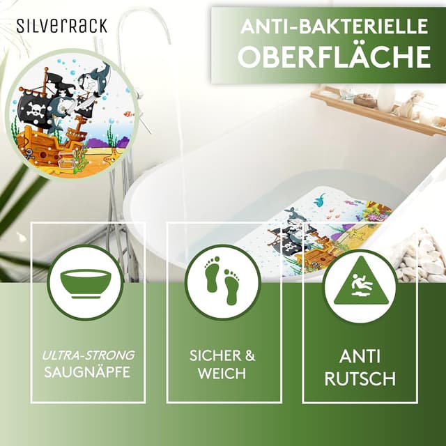 Thumbnail 5 de SilverRack - Alfombrilla antideslizante pirata para bañera 🏴☠