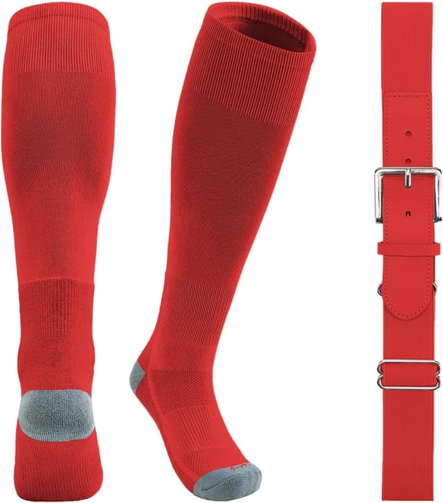 Thumbnail 6 de QBK Youth Baseball Socks & Belt Combo Set (Kids 2–16) for Baseball, Softball, and T-Ball
