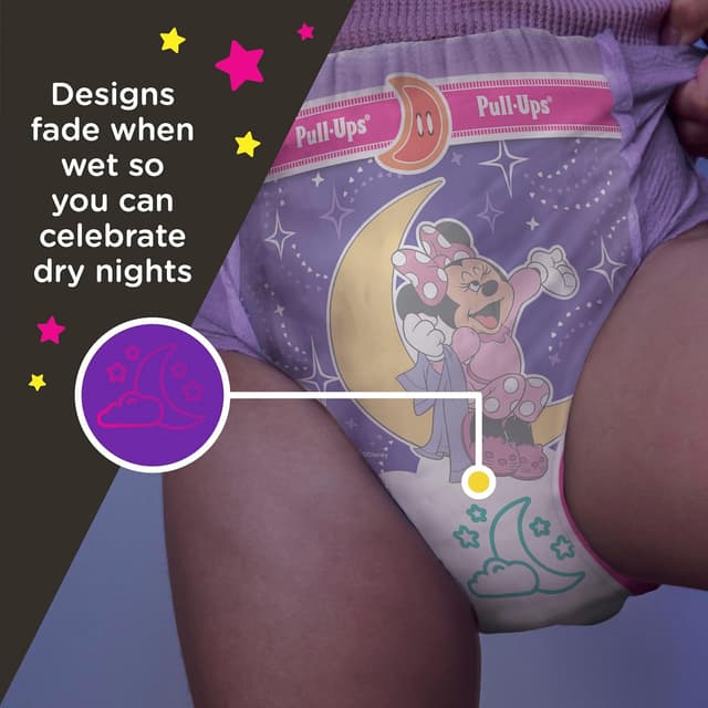 Detalle 2 de Pull-Ups Girls' Night-Time Potty Training Pants (Size 5T-6T, 44 Ct) for Overnight Training