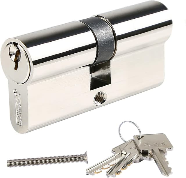 Detalle de DIDA 60mm (30/30) Euro Cylinder Lock for UPVC Doors with 3 Keys – anti-pick, anti-bump, anti-drill