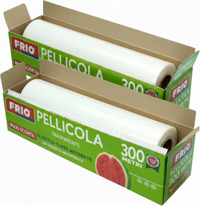 Detalle de FRIO – 2 rouleaux de film alimentaire 600 m, super adhérent, avec scie