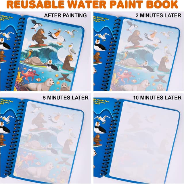 Thumbnail 4 de ArtCreativity Magic Water Coloring Books 6x7.5