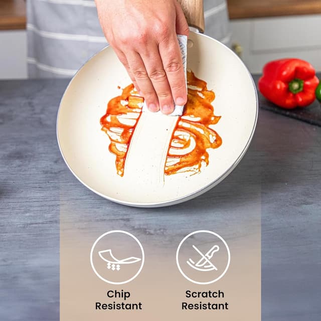 Detalle 1 de Non stick cookware set by Nuovva 8 piece