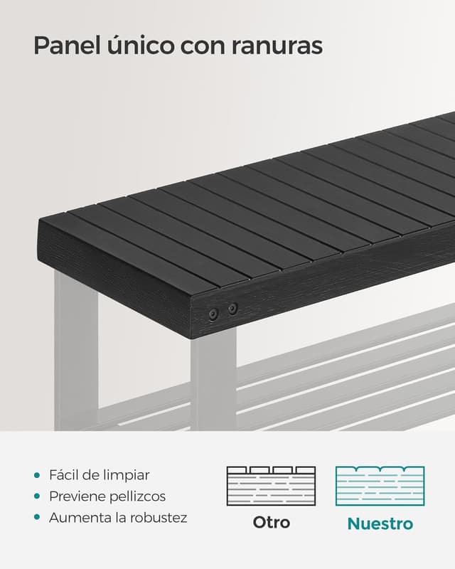 Thumbnail 3 de SONGMICS LBS090B33 Banco de zapatos en bambú