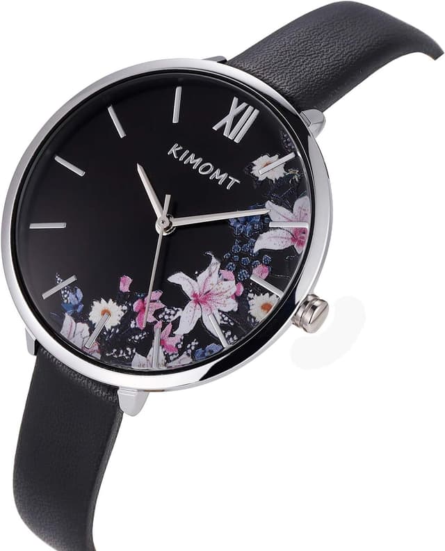 Detalle 2 de KIMOMT Damenuhr mit Lederarmband – Quarz-Modeuhr für Alltag & Anlass