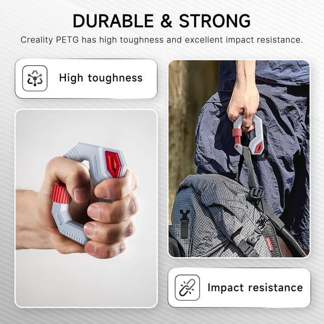 Detalle 2 de Creality PETG Filament 1.75mm (4kg total) – White, high-precision, low-odour PETG for FDM printing