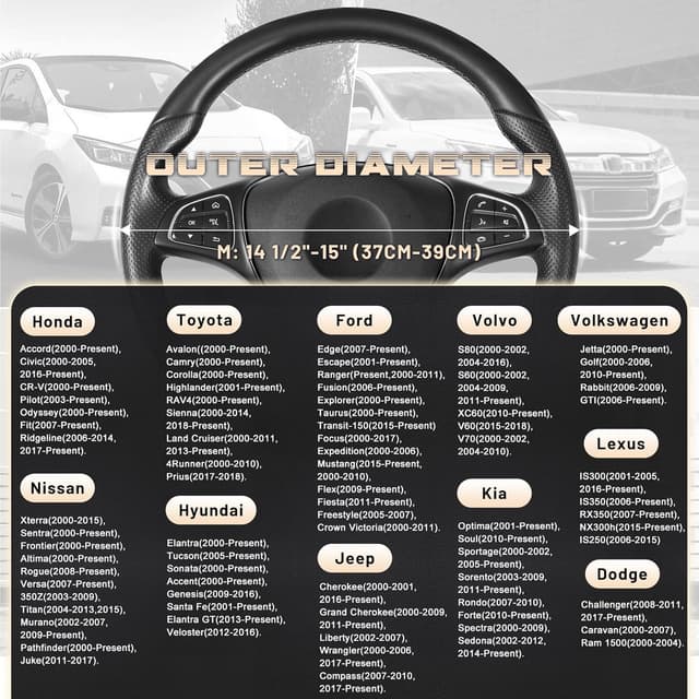 Thumbnail 5 de SEG Direct Steering Wheel Cover 14.5-15 in