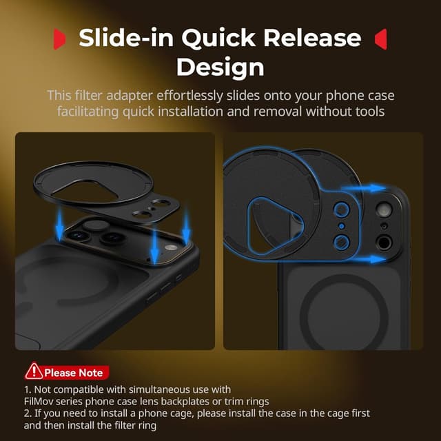 Detalle 2 de SMALLRIG FilMov 67mm Magnetfilteradapter (5551/5552) für Telefonhüllen – 5548