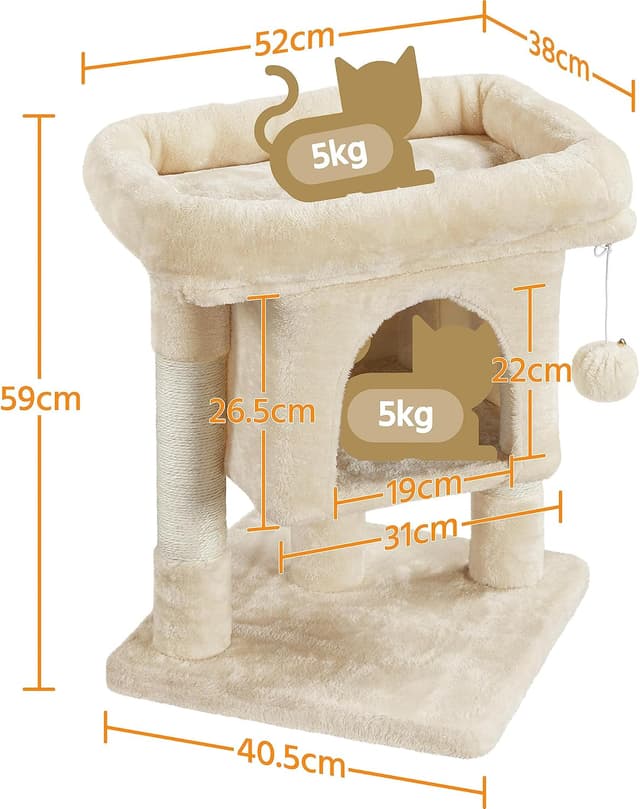 Thumbnail 2 de Yaheetech Cat Tree Tower 52 cm Top