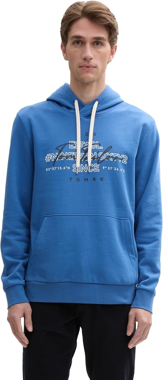 Detalle de Maglia di tuta uomo TOM TAILOR con cappuccio e tasca a marsupio