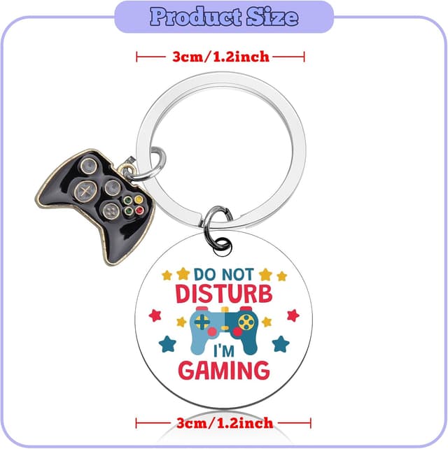 Detalle de Vadaka Gamer Gifts game keychain (stainless steel) for men, gamers and game lovers