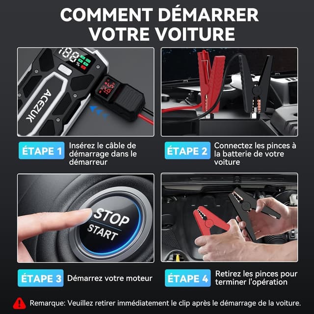 Thumbnail 5 de ACEZUK M02 12V Démarreur 7000A