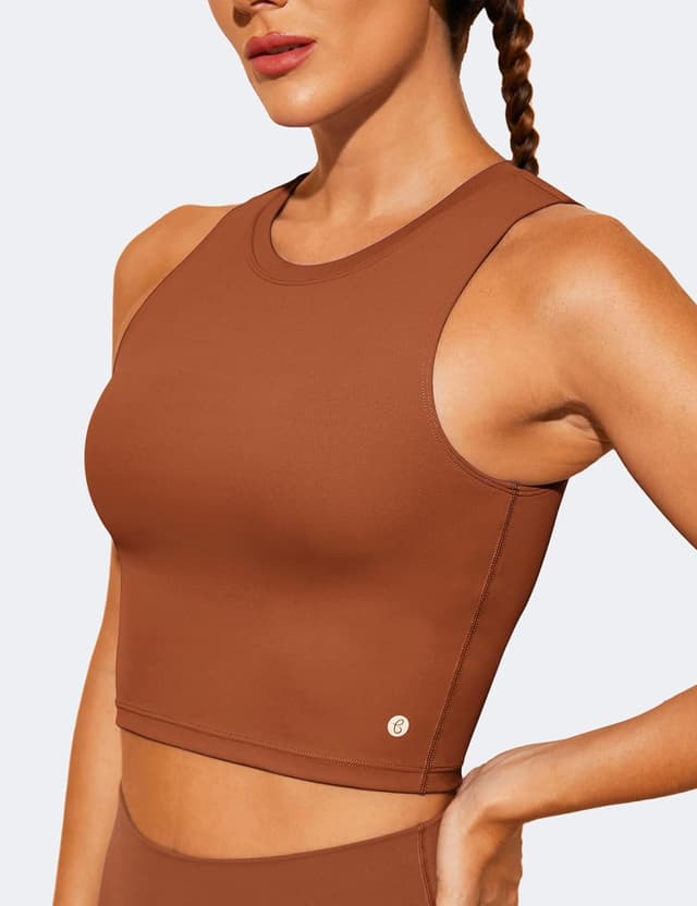 Detalle 2 de BAYDI Nudi Sport Damen-BH ohne Bügel als Crop-Top (Yoga/Fitness), abnehmbare gepolsterte Pads