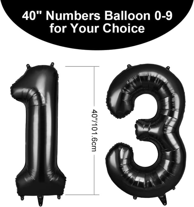 Detalle 2 de OFFCUP Luftballon Zahlen 13 101 cm đ