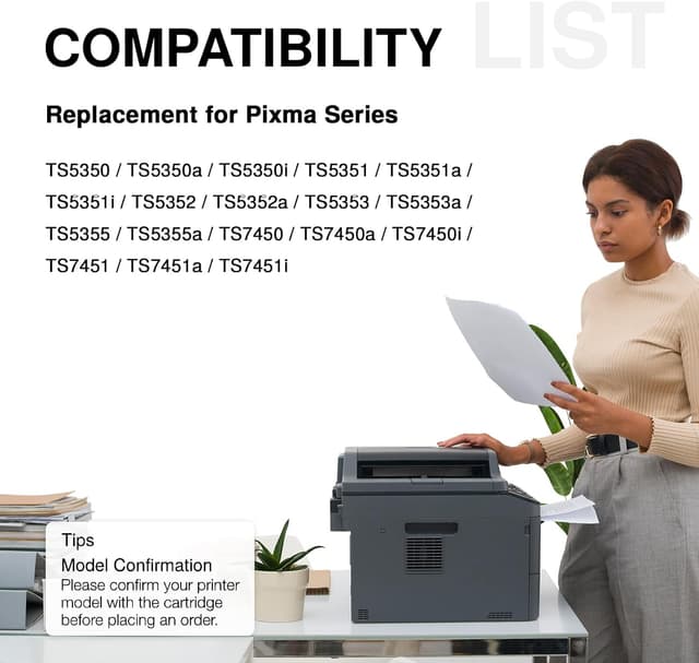 Detalle 2 de Economink 560 561 XL Patronen für Canon TS5350i TS7450i ⌚ 1 Schwarz, 1 Farbe