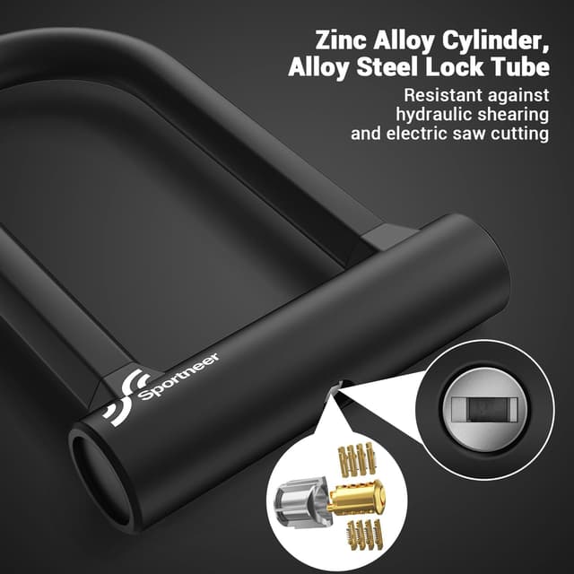 Detalle 2 de Sportneer Bügelschloss Fahrrad 17 mm