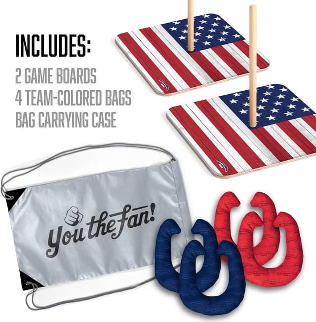 Detalle de YouTheFan Horseshoe Bags Game (Horseshoe Bag Toss Set)