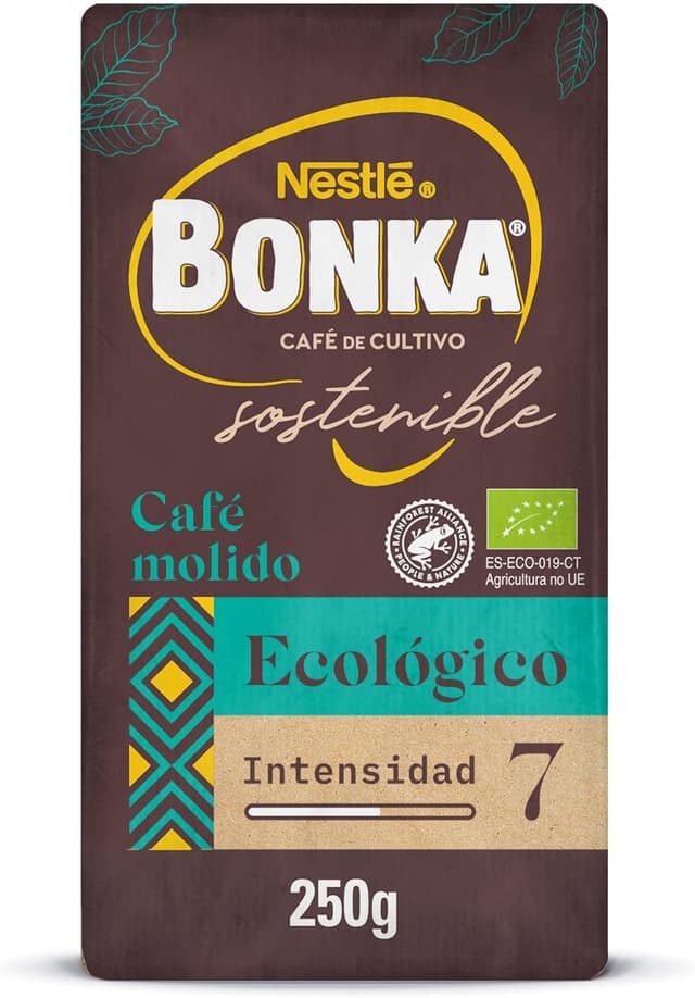 Detalle 2 de Bonka Café Molido Ecológico 250 g | Pack de 8
