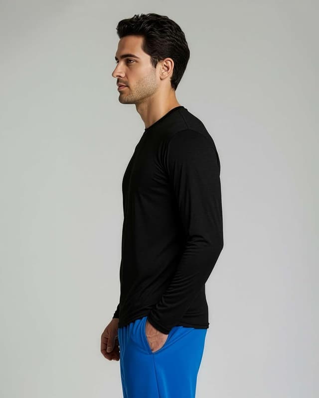 Thumbnail 6 de Real Essentials 4-Pack Men’s Long Sleeve Moisture-Wicking Shirts (UPF 50 Sun Protection)