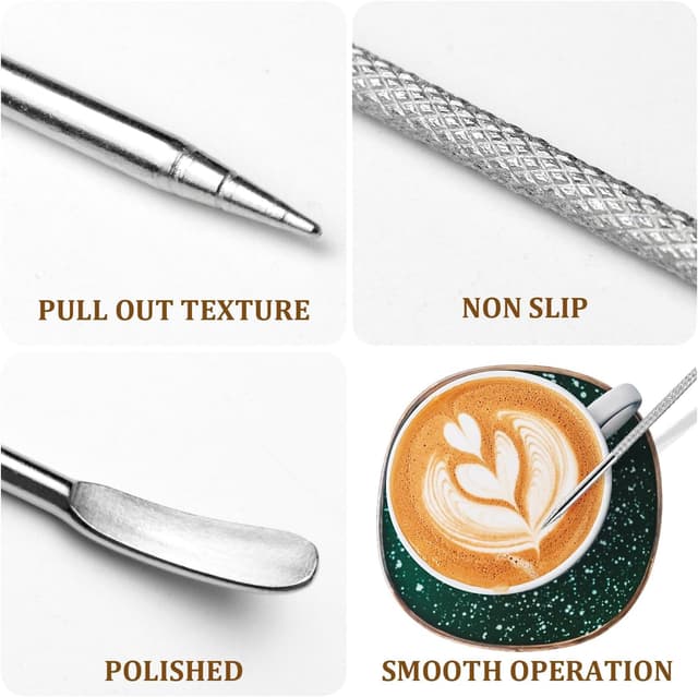 Detalle de Milk Frothing Pitcher 20oz / 600ml with Latte Art Pen – Stainless Steel Steaming Jug (Milk Frother Cup)