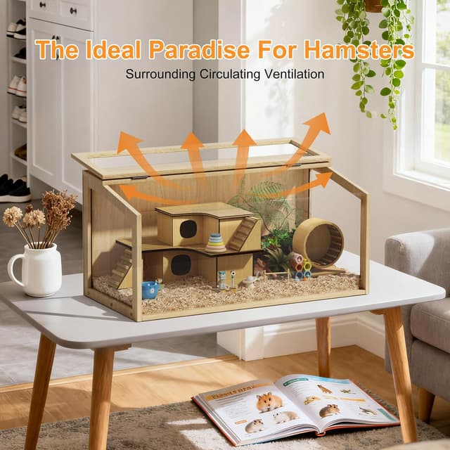 Thumbnail 3 de BingoPaw Jaula Hámster 60x40x40cm con LED