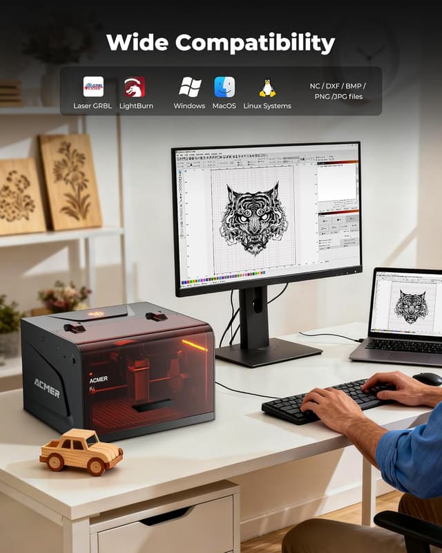 Thumbnail 6 de ACMER Laser Engraver K1 Desktop 12W compact laser engraving machine (150×150mm work area)