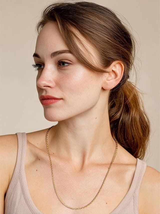 Thumbnail 6 de ChainsPro Collier Femme en acier inoxydable 2 mm ajustable (or, argenté, or rose ou noir) – chaîne à charms 46 à 76 cm