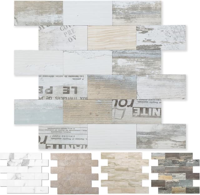 Detalle de OYASIMI 10 pièces carreaux backsplash 30,5 x 30,5 cm ⚙