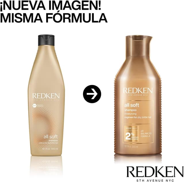 Thumbnail 6 de Redken All Soft Champú Hidratante con Aceite de Argán 300 ml