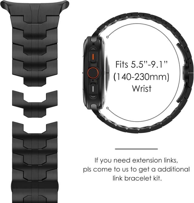 Detalle de KADES Bracelet en acier inoxydable pour Galaxy Watch Ultra 47 mm (2024/2025)