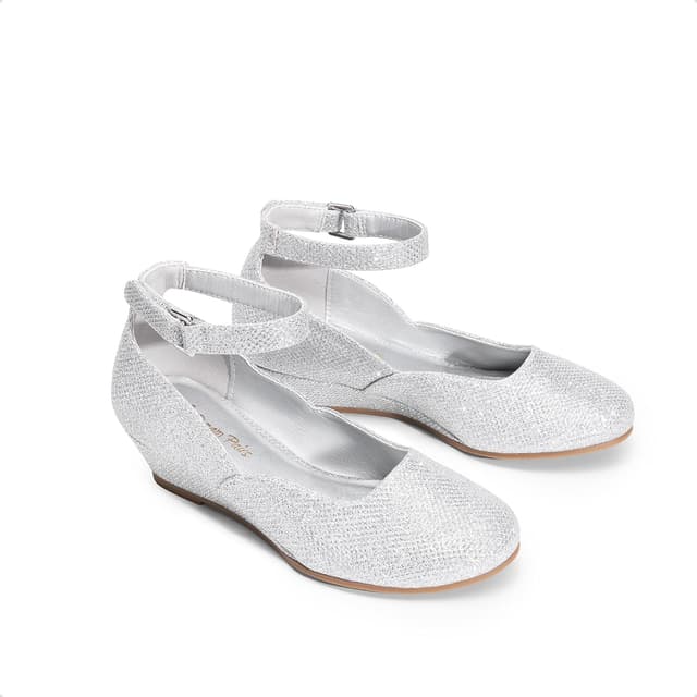 Thumbnail 6 de DREAM PAIRS ballerines fille à talon compensé bas et bride cheville pour cérémonie