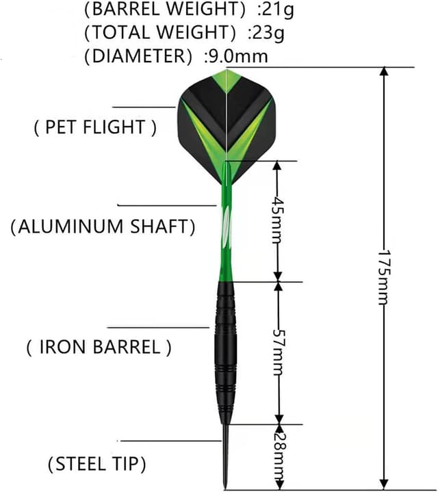 Thumbnail 1 de Aiqilai Steel Tip Darts Set (3 Pack) with Aluminium Shafts and Darts Case