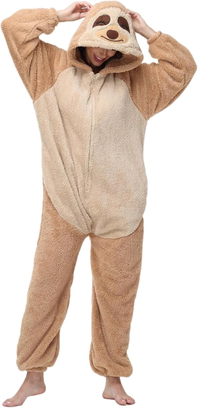 Detalle de chuangminghangqi Pyjama-Jumpsuit aus Fleece für Damen (Unisex Tierkostüm / Onesie)